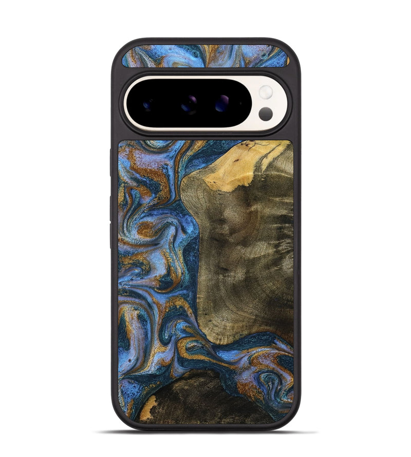 Pixel 9 Pro Wood Phone Case - Ramiro (Teal & Gold, 795856)