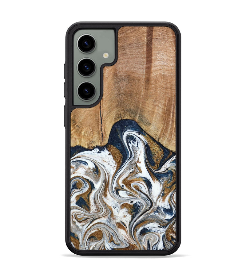Galaxy S24 Plus Wood Phone Case - Danika (Teal & Gold, 795861)