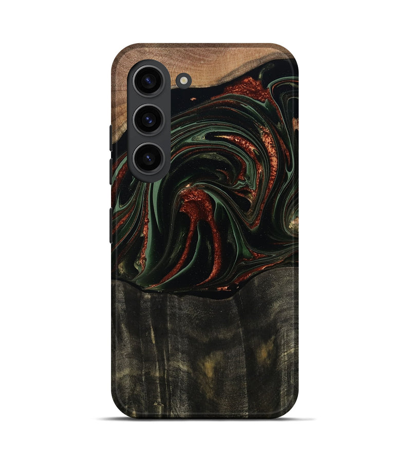 Galaxy S23 Wood Live Edge Phone Case - Parker (Green, 795893)