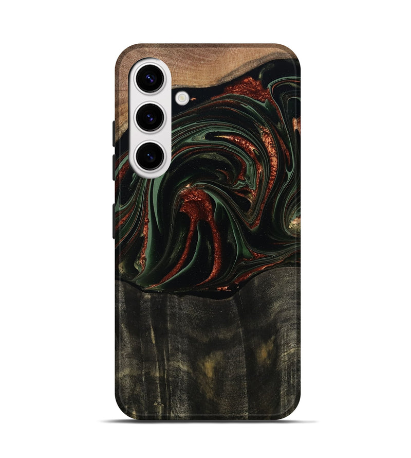 Galaxy S25 Wood Live Edge Phone Case - Parker (Green, 795893)