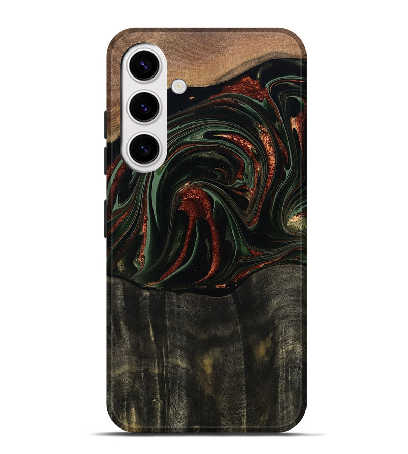 Galaxy S25 Plus Wood Live Edge Phone Case - Parker (Green, 795893)