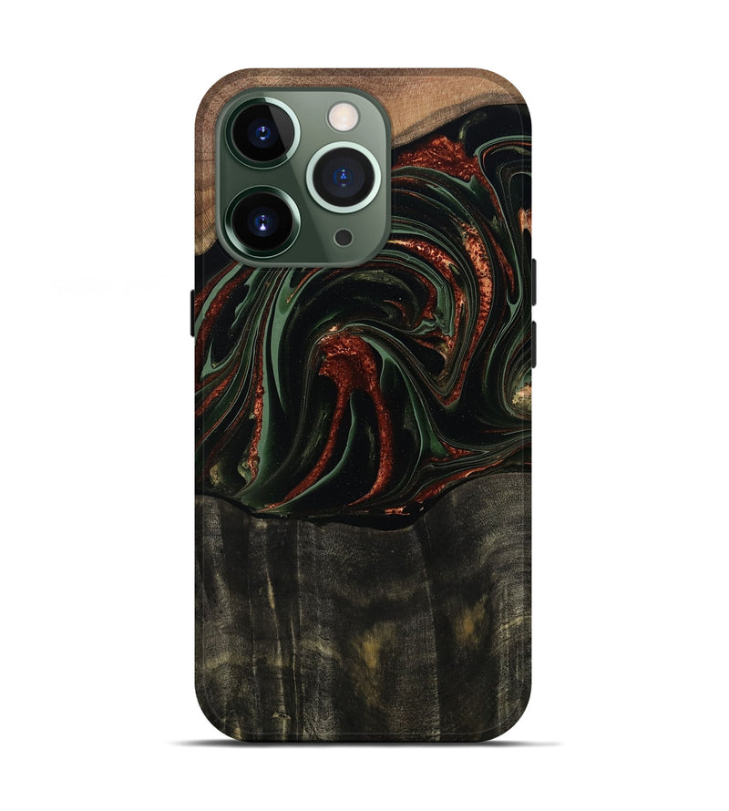 iPhone 13 Pro Wood Live Edge Phone Case - Parker (Green, 795893)