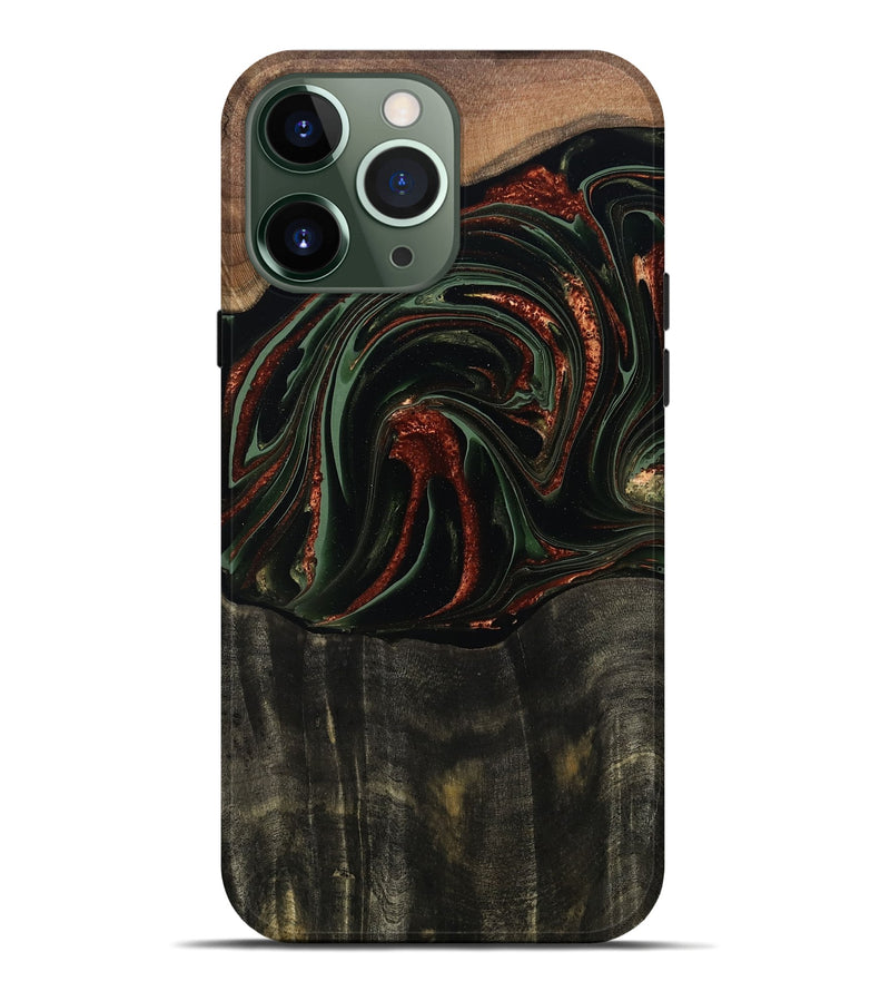 iPhone 13 Pro Max Wood Live Edge Phone Case - Parker (Green, 795893)