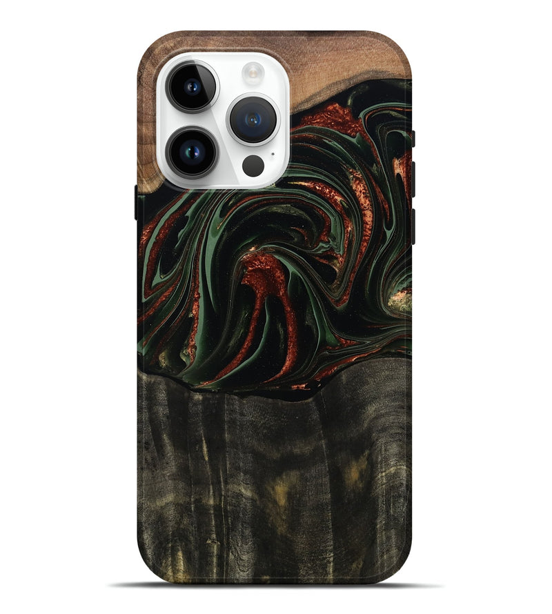 iPhone 15 Pro Max Wood Live Edge Phone Case - Parker (Green, 795893)