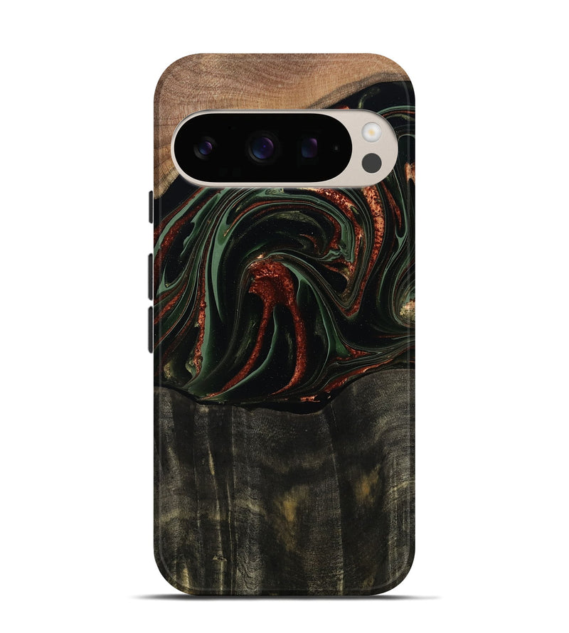 Pixel 10 Wood Live Edge Phone Case - Parker (Green, 795893)