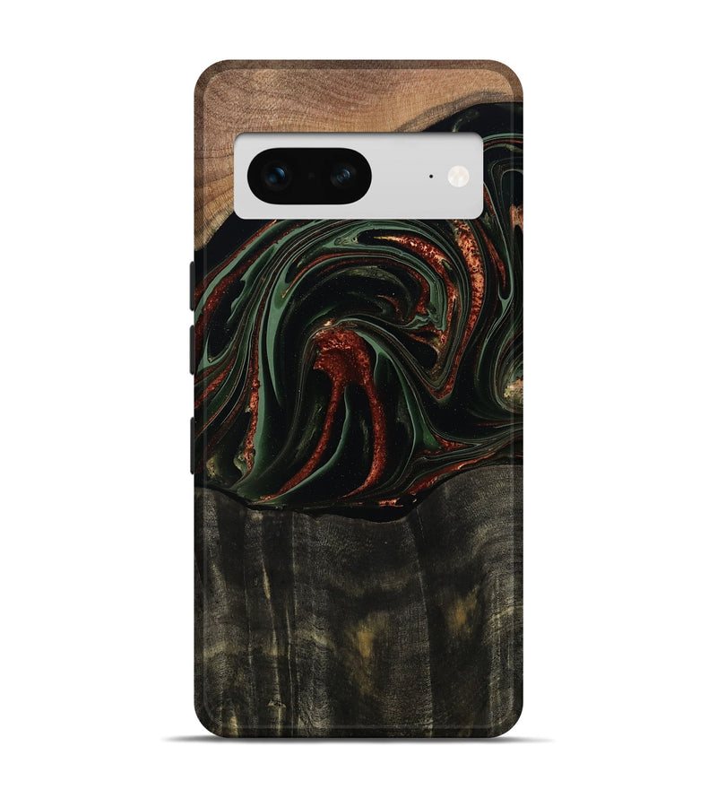 Pixel 7 Wood Live Edge Phone Case - Parker (Green, 795893)