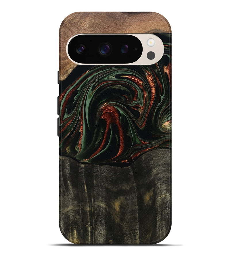 Pixel 9 Pro XL Wood Live Edge Phone Case - Parker (Green, 795893)
