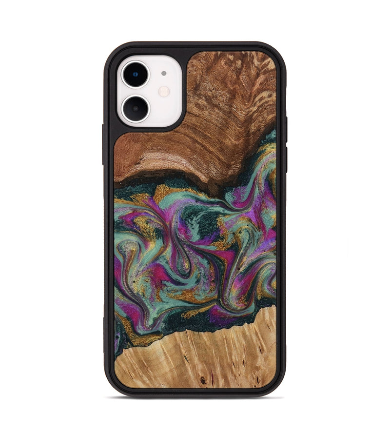 iPhone 11 Wood Phone Case - Ignacio (Green, 795907)