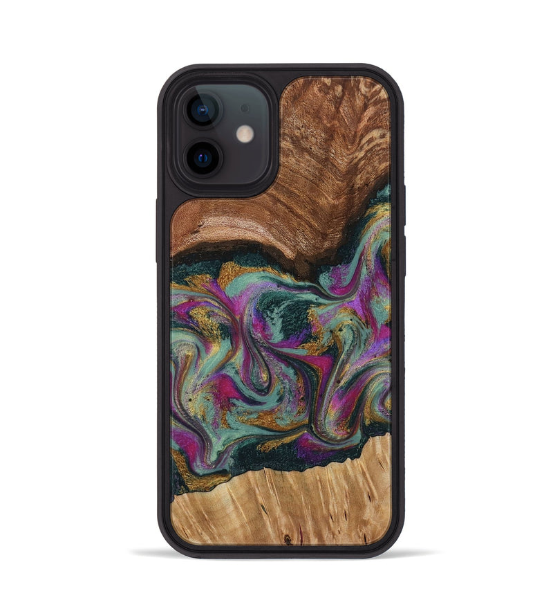 iPhone 12 Wood Phone Case - Ignacio (Green, 795907)