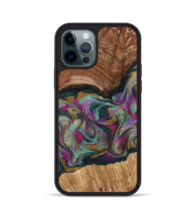 iPhone 12 Pro Wood Phone Case - Ignacio (Green, 795907)