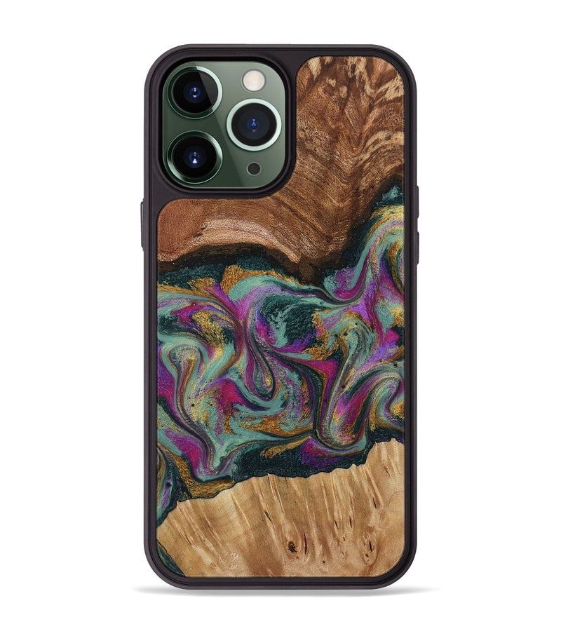iPhone 13 Pro Max Wood Phone Case - Ignacio (Green, 795907)