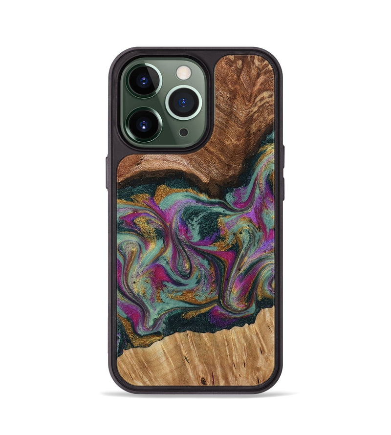 iPhone 13 Pro Wood Phone Case - Ignacio (Green, 795907)