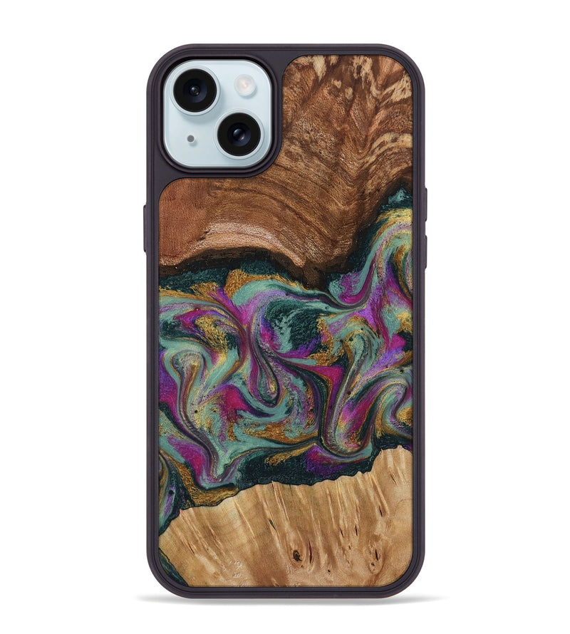 iPhone 15 Plus Wood Phone Case - Ignacio (Green, 795907)