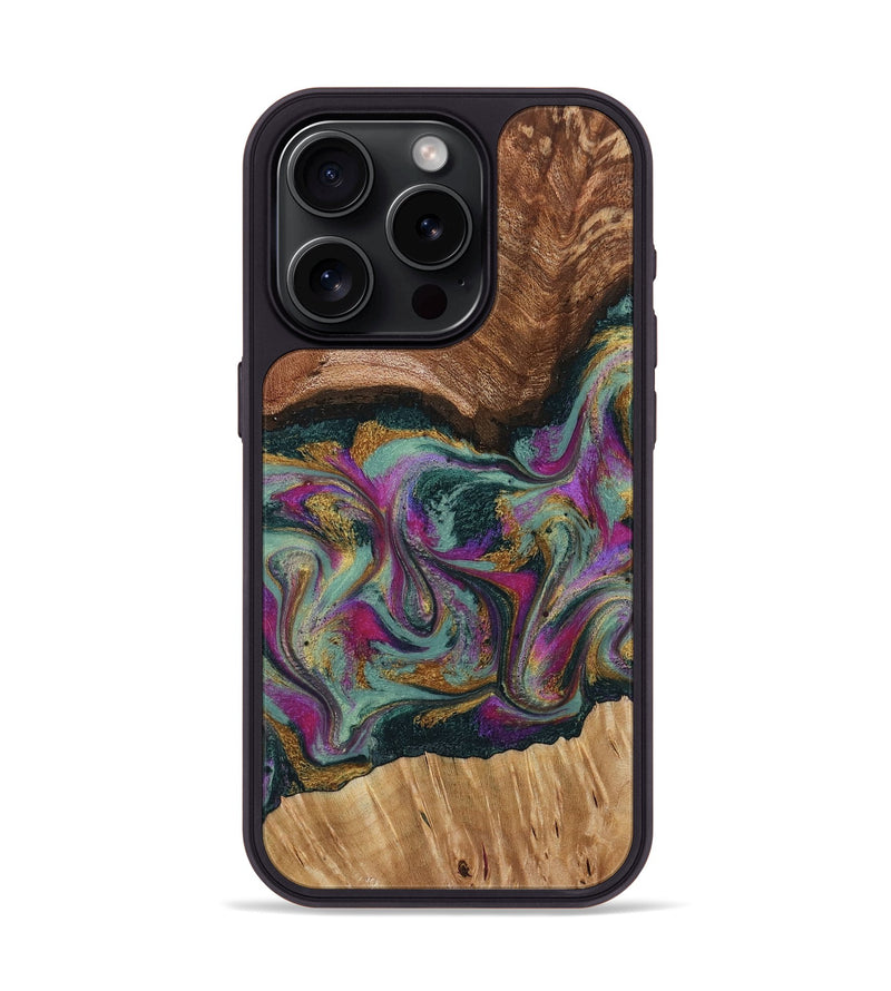 iPhone 15 Pro Wood Phone Case - Ignacio (Green, 795907)