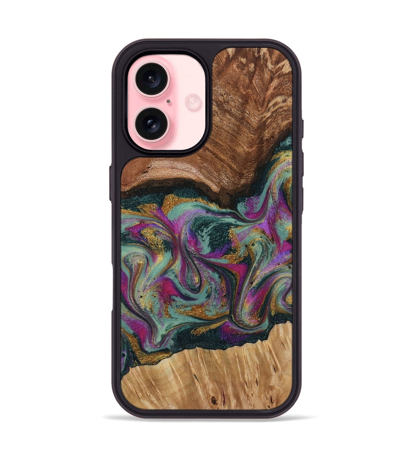 iPhone 16 Wood Phone Case - Ignacio (Green, 795907)