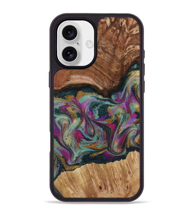 iPhone 16 Plus Wood Phone Case - Ignacio (Green, 795907)