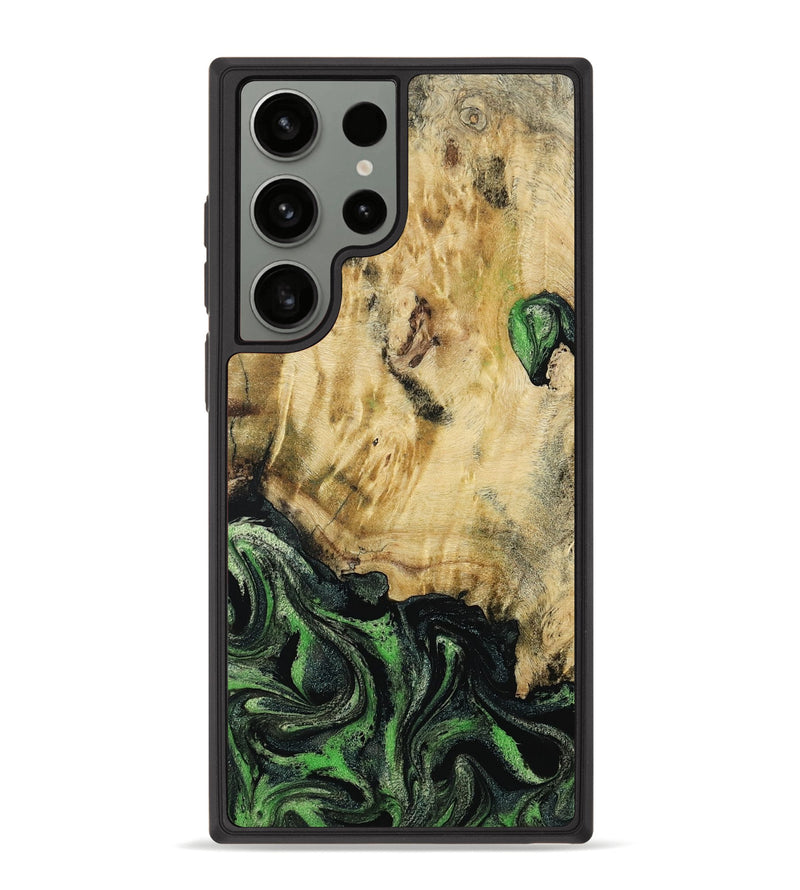 Galaxy S23 Ultra Wood Phone Case - Azrael (Green, 795913)