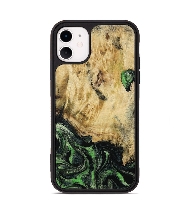 iPhone 11 Wood Phone Case - Azrael (Green, 795913)