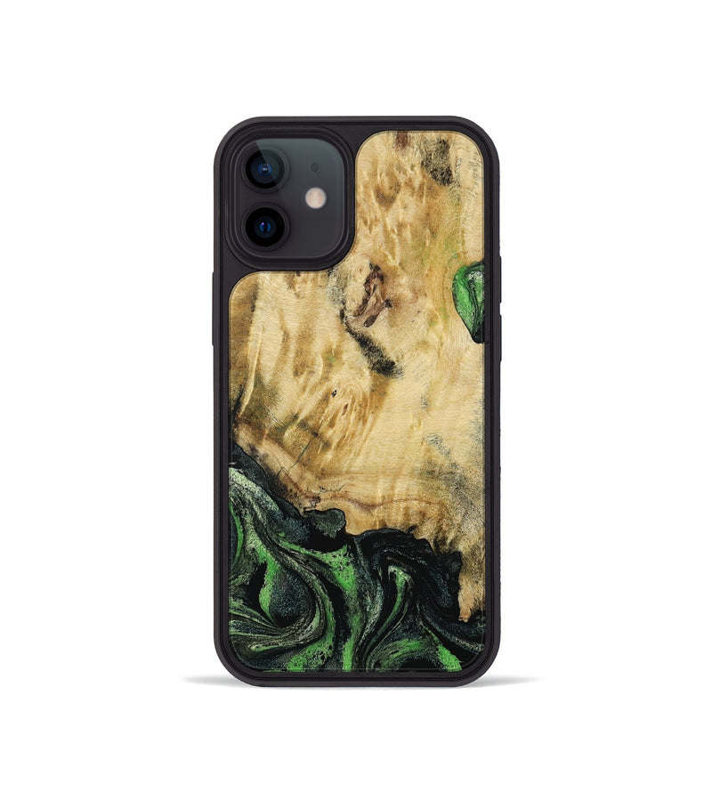 iPhone 12 mini Wood Phone Case - Azrael (Green, 795913)