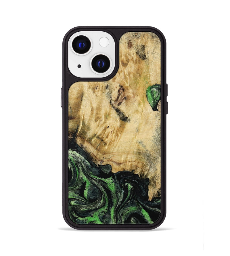 iPhone 13 Wood Phone Case - Azrael (Green, 795913)