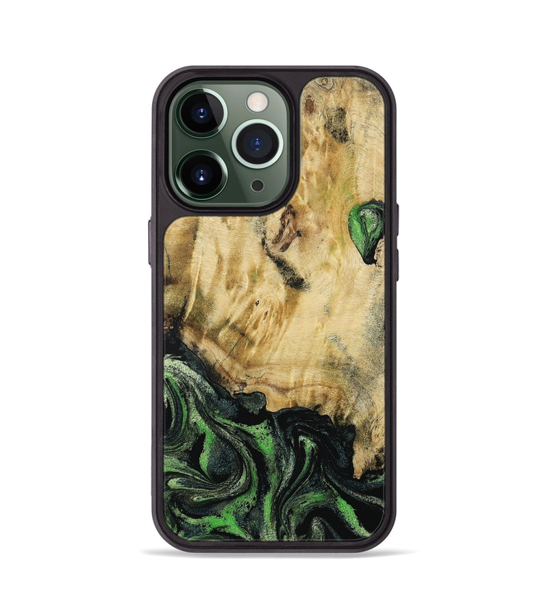iPhone 13 Pro Wood Phone Case - Azrael (Green, 795913)