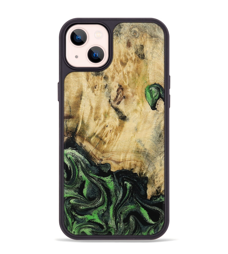 iPhone 14 Plus Wood Phone Case - Azrael (Green, 795913)