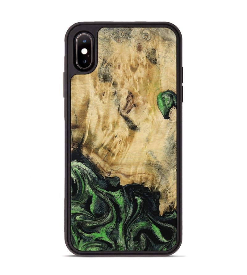 iPhone Xs Max Wood Phone Case - Azrael (Green, 795913)