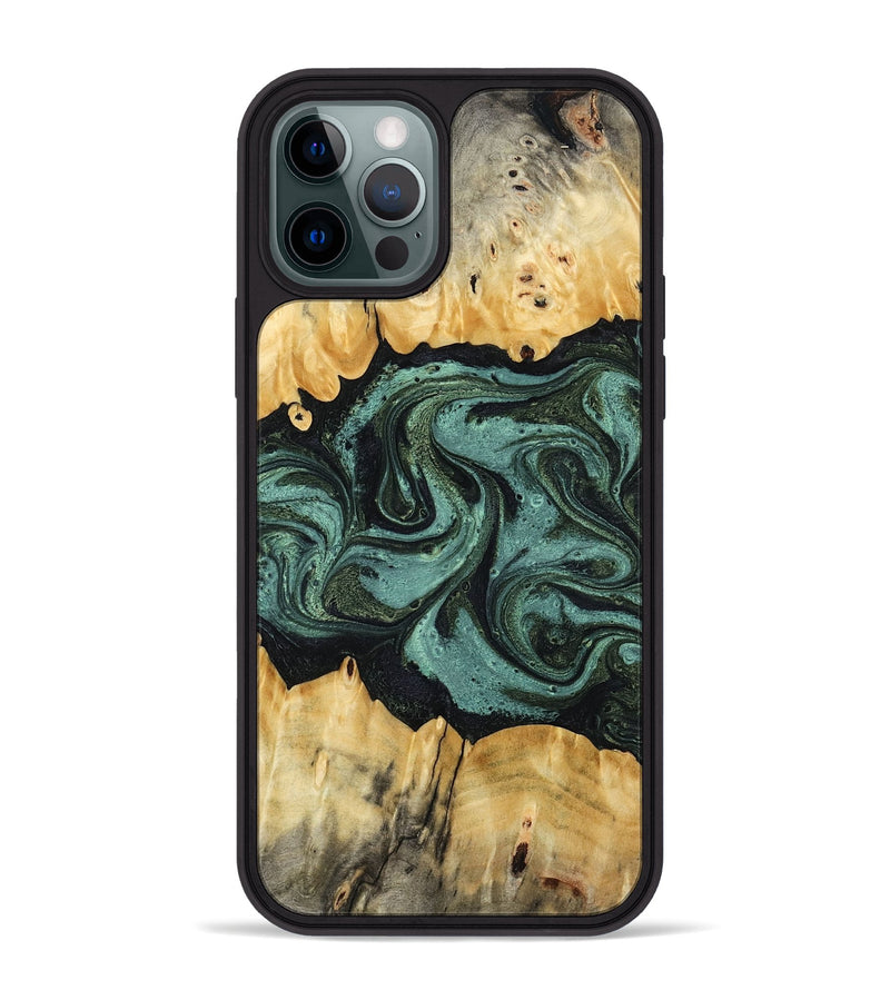 iPhone 12 Pro Max Wood Phone Case - Manilla (Green, 795916)