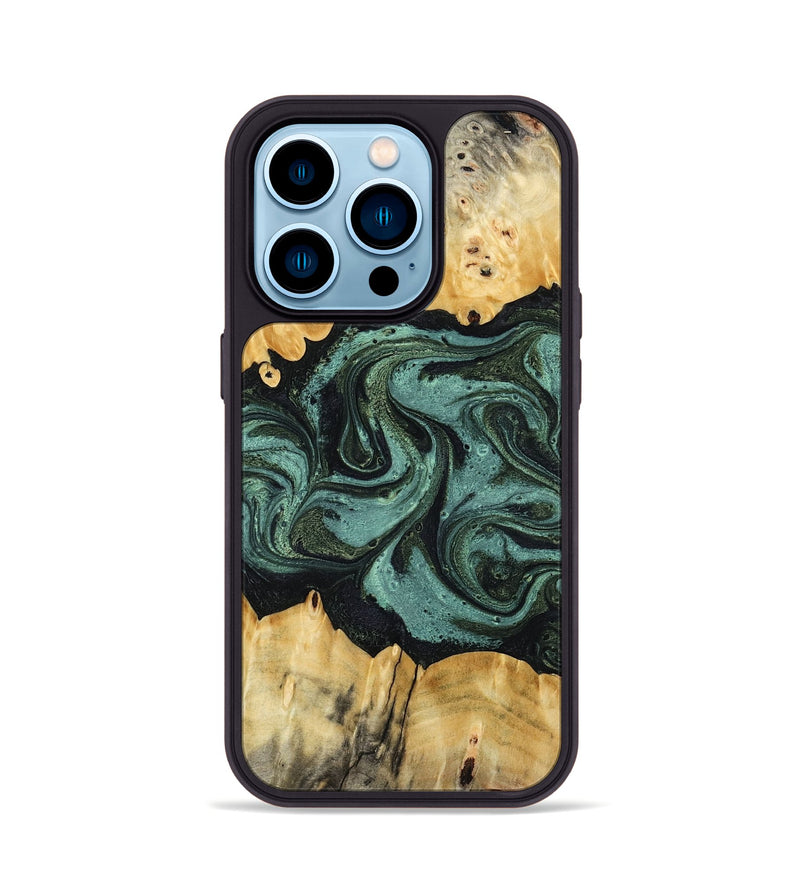 iPhone 14 Pro Wood Phone Case - Manilla (Green, 795916)