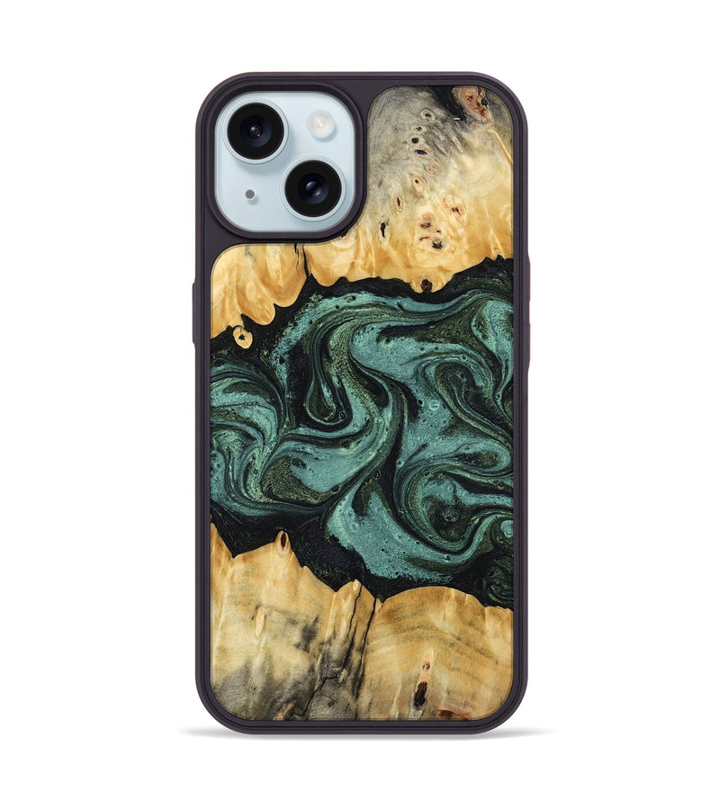 iPhone 15 Wood Phone Case - Manilla (Green, 795916)