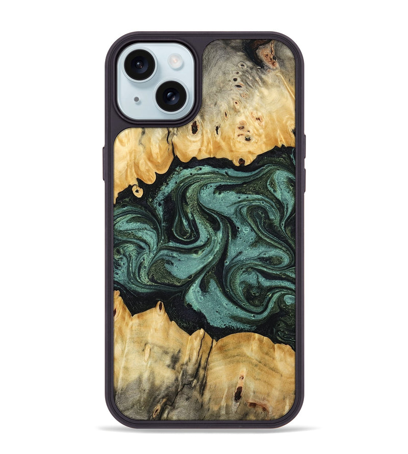 iPhone 15 Plus Wood Phone Case - Manilla (Green, 795916)
