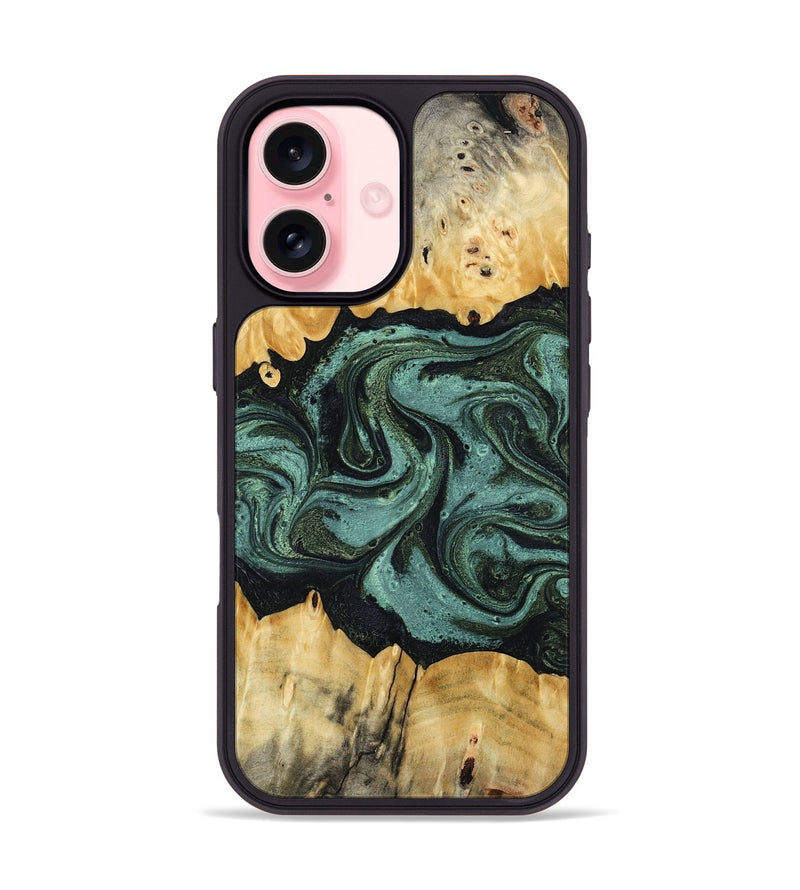 iPhone 16 Wood Phone Case - Manilla (Green, 795916)