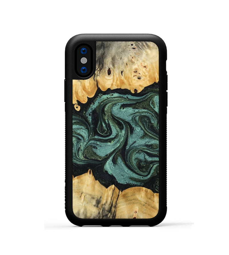 iPhone Xs Wood Phone Case - Manilla (Green, 795916)