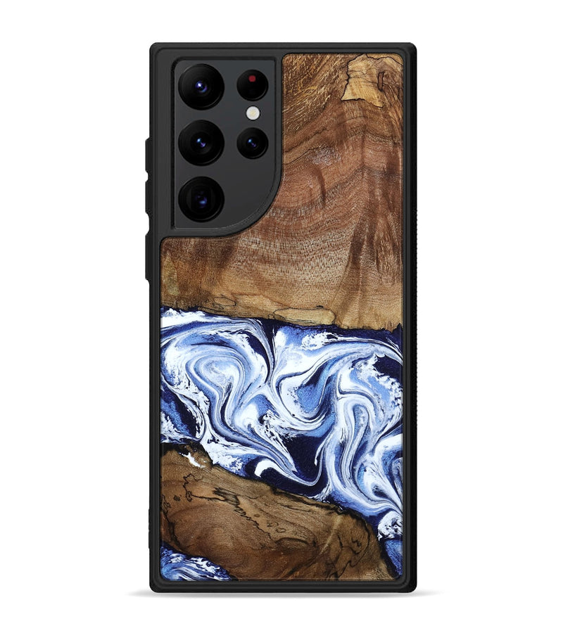Galaxy S22 Ultra Wood Phone Case - Noor (Blue, 795940)
