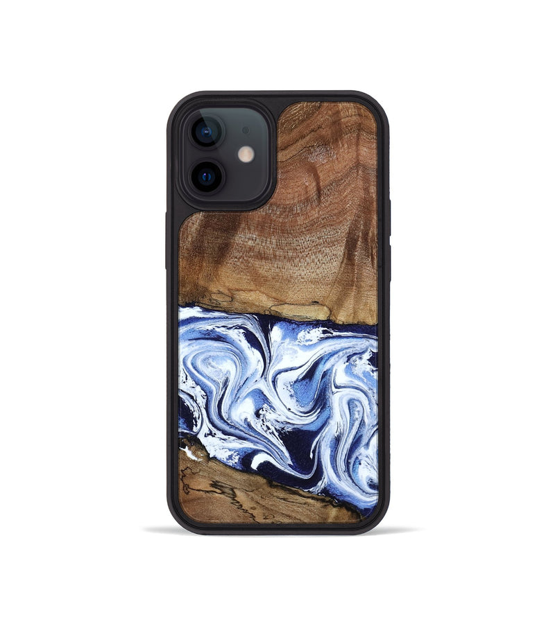 iPhone 12 mini Wood Phone Case - Noor (Blue, 795940)