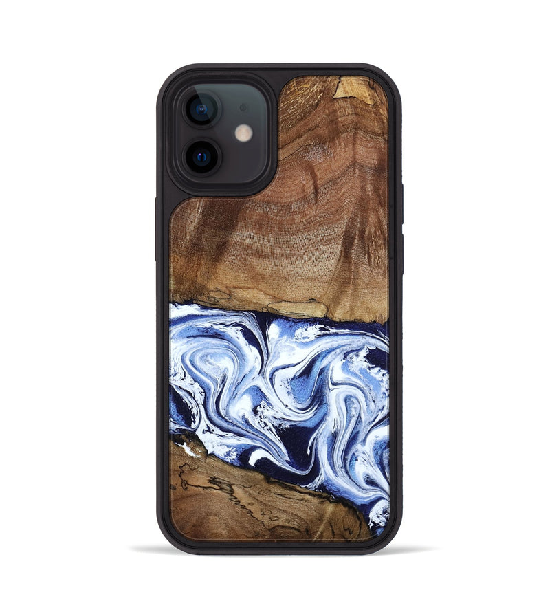 iPhone 12 Wood Phone Case - Noor (Blue, 795940)