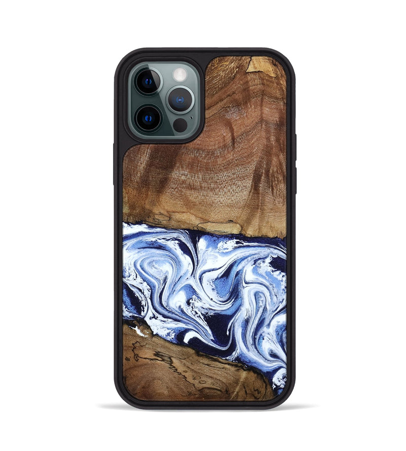 iPhone 12 Pro Wood Phone Case - Noor (Blue, 795940)