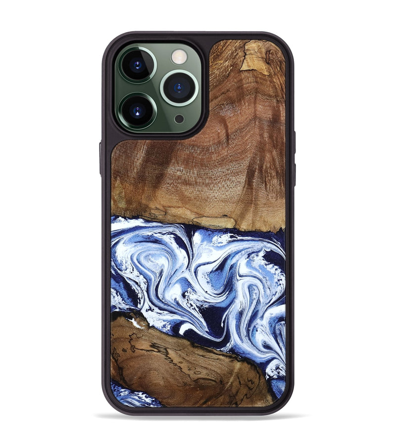 iPhone 13 Pro Max Wood Phone Case - Noor (Blue, 795940)