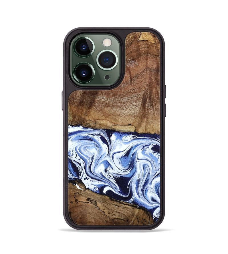 iPhone 13 Pro Wood Phone Case - Noor (Blue, 795940)