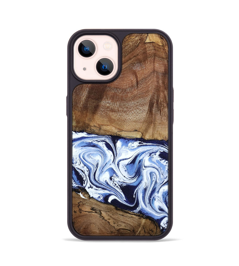 iPhone 14 Wood Phone Case - Noor (Blue, 795940)