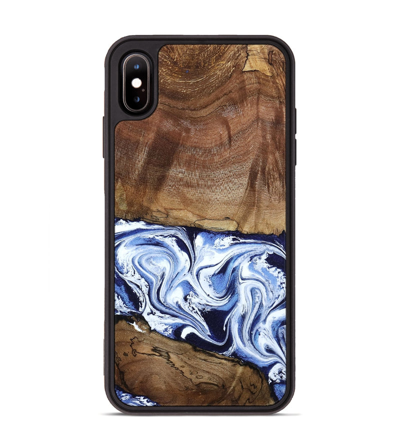 iPhone Xs Max Wood Phone Case - Noor (Blue, 795940)