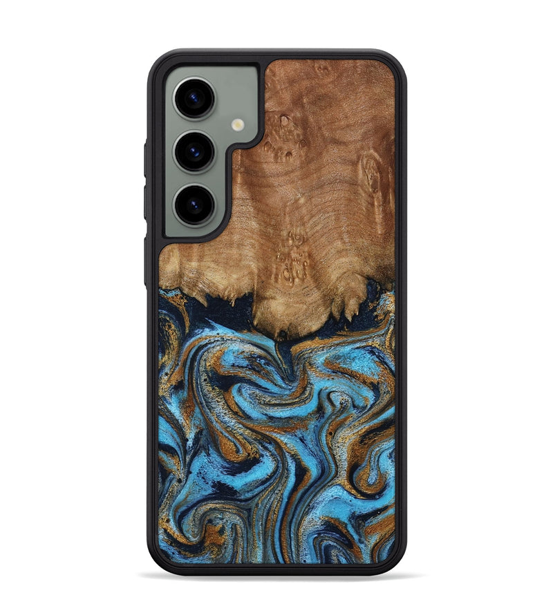 Galaxy S24 Plus Wood Phone Case - Brandie (Teal & Gold, 796003)