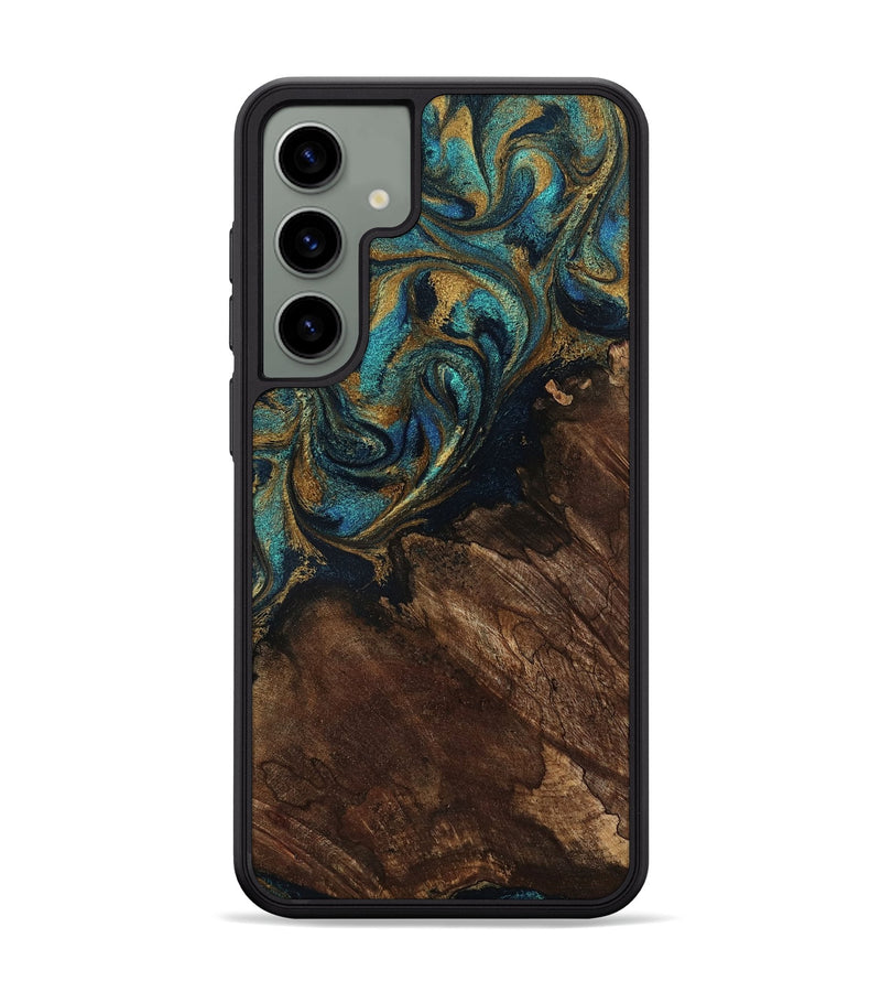 Galaxy S24 Plus Wood Phone Case - Earlene (Teal & Gold, 796006)
