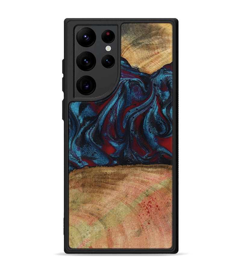 Galaxy S22 Ultra Wood Phone Case - Trena (Red, 796013)