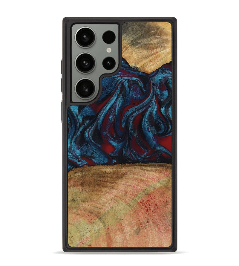 Galaxy S23 Ultra Wood Phone Case - Trena (Red, 796013)