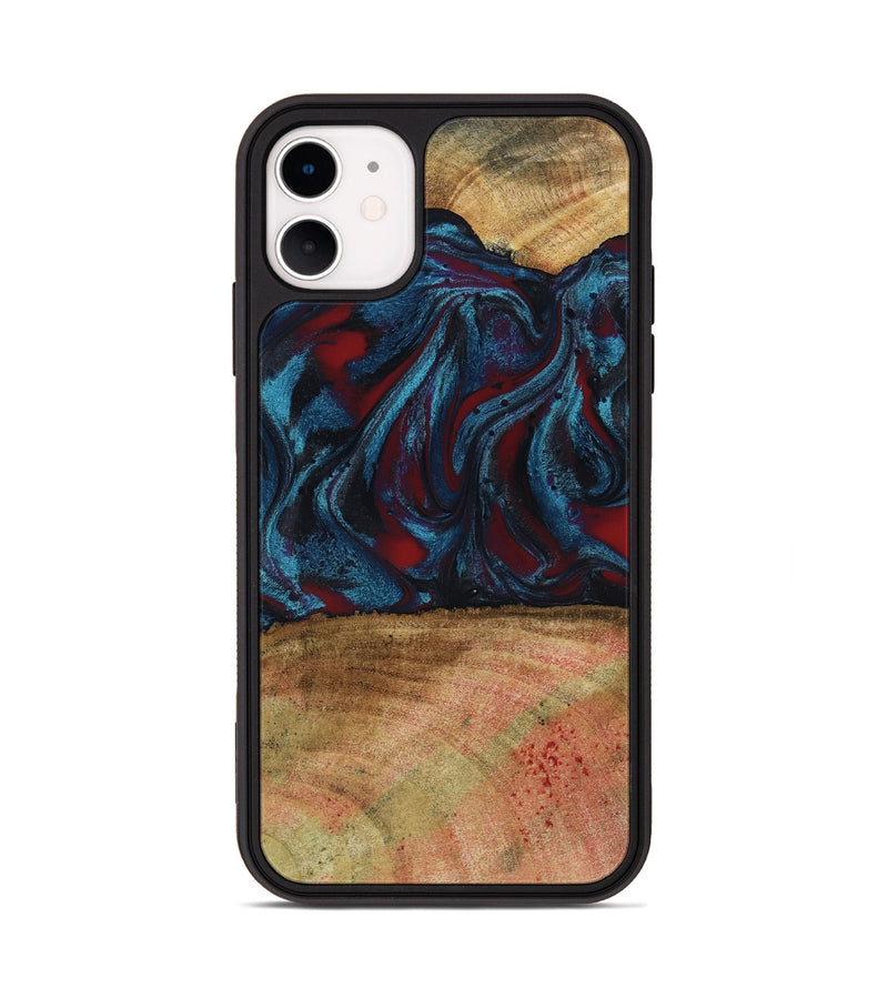 iPhone 11 Wood Phone Case - Trena (Red, 796013)