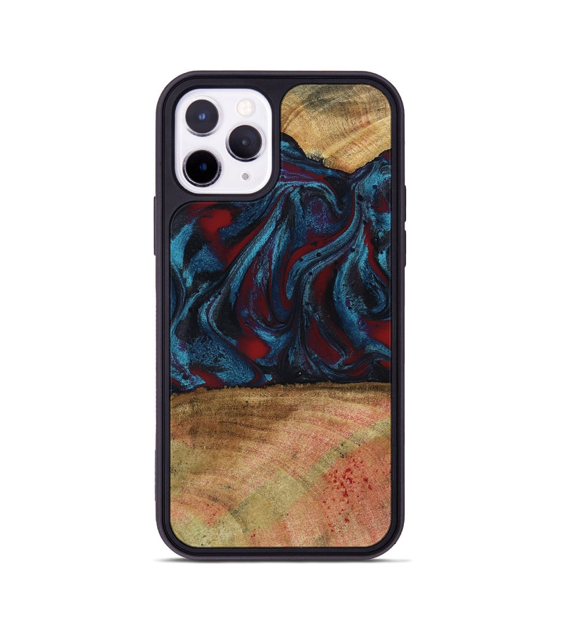 iPhone 11 Pro Wood Phone Case - Trena (Red, 796013)