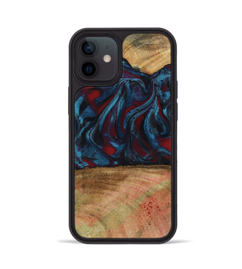 iPhone 12 Wood Phone Case - Trena (Red, 796013)