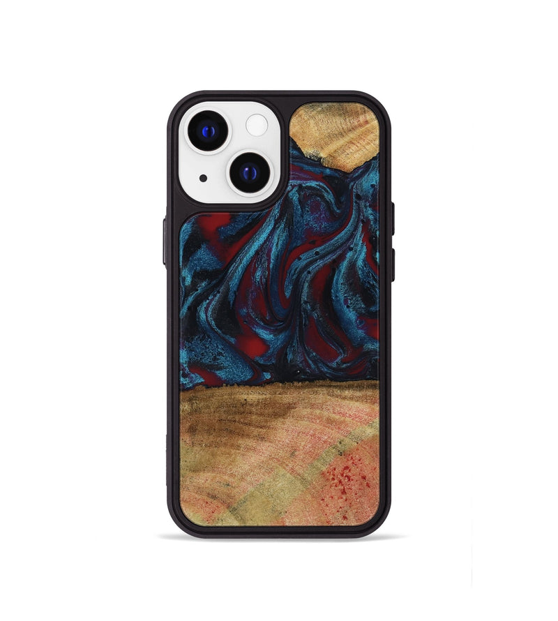 iPhone 13 mini Wood Phone Case - Trena (Red, 796013)