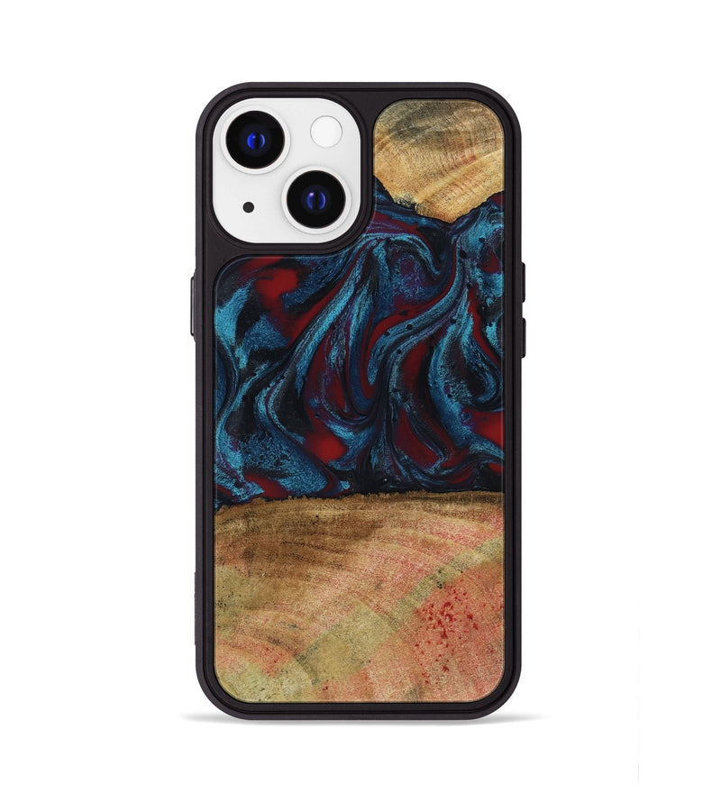 iPhone 13 Wood Phone Case - Trena (Red, 796013)